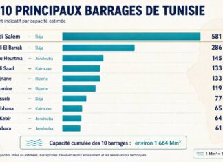 Barrages tunisiens : l’embellie de 2026 ne referme pas la crise de l’eau Principaux Barrages Tunisie