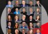Forbes Africa – Tunisie 2026 : les entreprises et dirigeants mis à l’honneur dans le dossier économique Montage photographique présentant 25 personnalités du monde économique et entrepreneurial tunisien, réunies dans le dossier Tunisia 2026 de Forbes Africa, sur un fond graphique noir, gris et rouge.