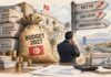 Budget 2027 : la Tunisie au bord de l’asphyxie budgétaire ? ALT : Illustration symbolique d’une balance opposant le poids des dépenses publiques et de la dette aux investissements nécessaires au développement économique tunisien.