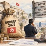 Budget 2027 : la Tunisie au bord de l’asphyxie budgétaire ? ALT : Illustration symbolique d’une balance opposant le poids des dépenses publiques et de la dette aux investissements nécessaires au développement économique tunisien.