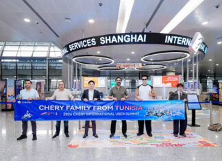 Chery Tunisie et son nouvel ambassadeur Fares Abdeddayem au CHERY International User Summit 2026 à Wuhu