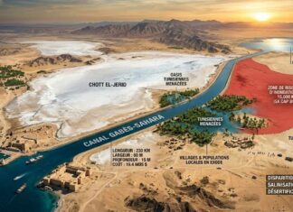 19 milliards de dollars pour noyer le Sud ? L’incroyable projet qui menace nos oasis CANAL GABES SAHARA Tunisie Algerie